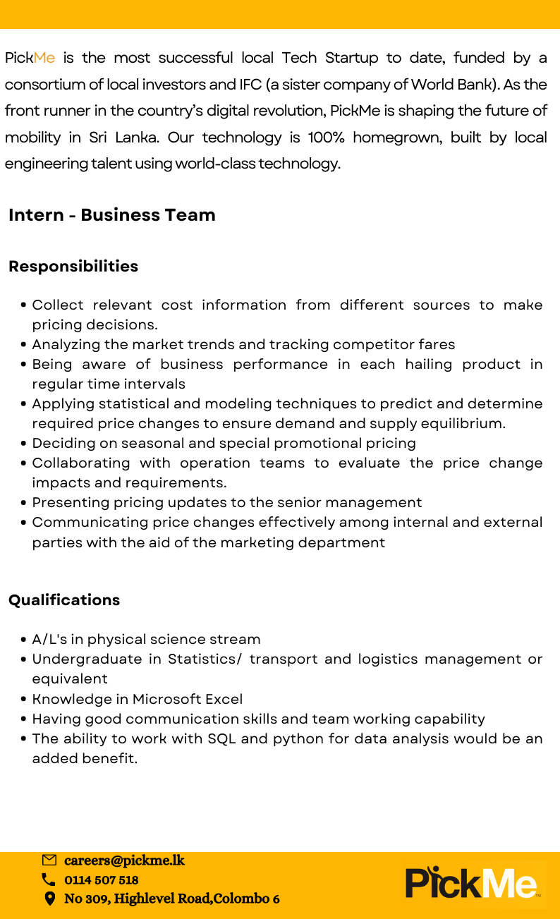 Intern - Business Team